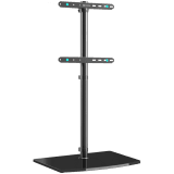 ONKRON Universal Floor TV Stand Tempered Glass Base for 30-60'' TVs up to 41 kg, Black