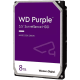 HDD Video Surveillance WD Purple 8TB CMR, 3.5'', 256MB, 5640 RPM, SATA, TBW: 180