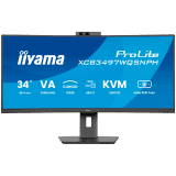 Iiyama ProLite XCB3497WQSNPH-B1 LED monitor curved 34"(31.3 viewable) 3440 x 1440 UWQHD 120 Hz VA 300 cd/m 3000:1  2xHDMI DisplayPort USB-C speakers matte black