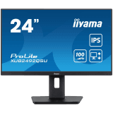 IIYAMA Monitor LED XUB2492QSU-B1 23.8" IPS 2560 x 1440 @100Hz 300 cd/m² 1000:1 0.5ms HDMI DP USB-Hub 	height, swivel, tilt, pivot (rotation both sides) 3y
