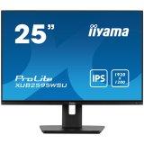 IIYAMA Monitor LED XUB2595WSU-B5 25" IPS 1920 x 1200 16:10 300 cd/m² 4ms VGA HDMI DP USB Hub height, swivel, tilt, pivot (rotation both sides)