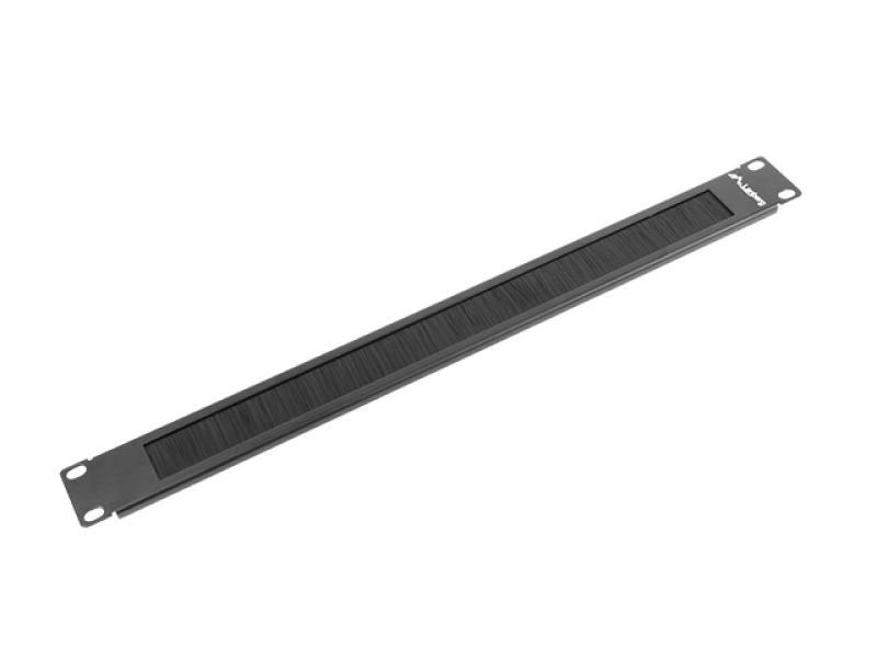 Panou cu perii 19" 1U negru AK-1101-B