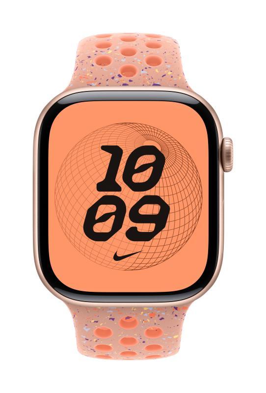 Curea pentru Apple Watch 46mm Alpenglow Pink Nike Sport Band - S/M