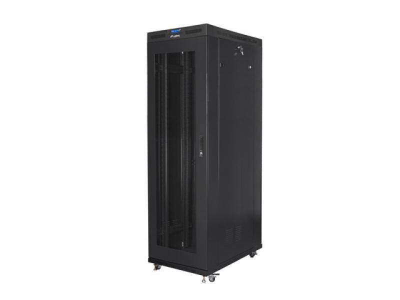 Cabinet rack Lanberg 19" 42U/800X1200, Self-assembly, RAL9004, greutate 139 kg, negru