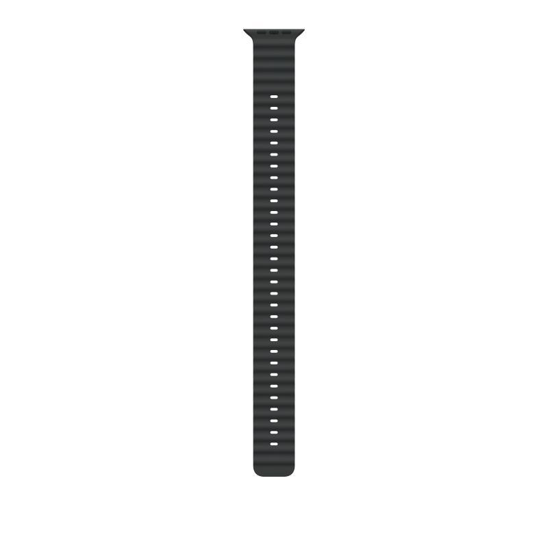 Curea pentru Apple Watch 49mm Black Ocean Band Extension - Natural Titanium Finish