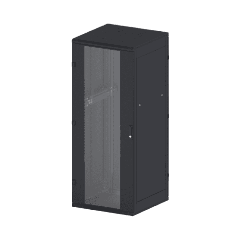 Rack de podea 19 Triton 18U 600x800mm usa fata sticla panouri laterale/spate detasabile sectiuni pentru ventilatie