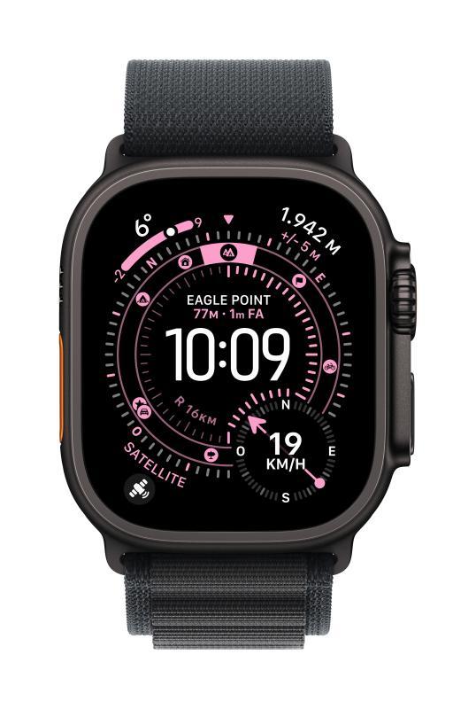 Curea pentru Apple Watch 49mm Black Alpine Loop - Small - Black Titanium Finish