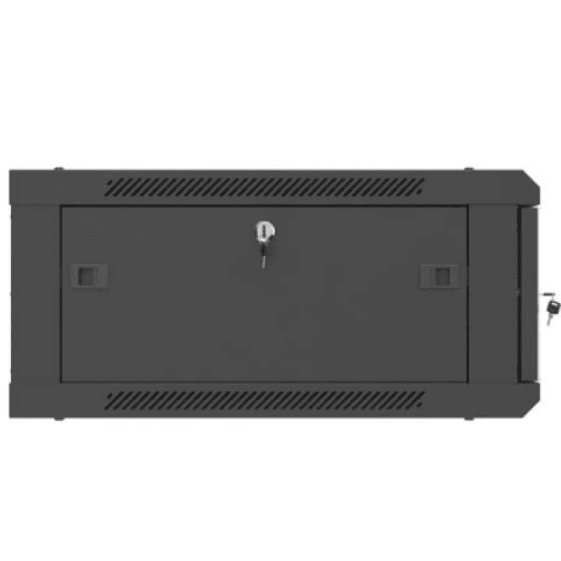 Dulap rack de perete Lanberg 19", 4U, 600x450 mm, pentru asamblare, usa metalica, RAL9004, IP20, usa metalica perforata