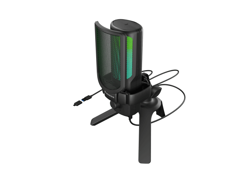 Microfon Genesis Radium 250, tip Cardioid, USB, LED backlight