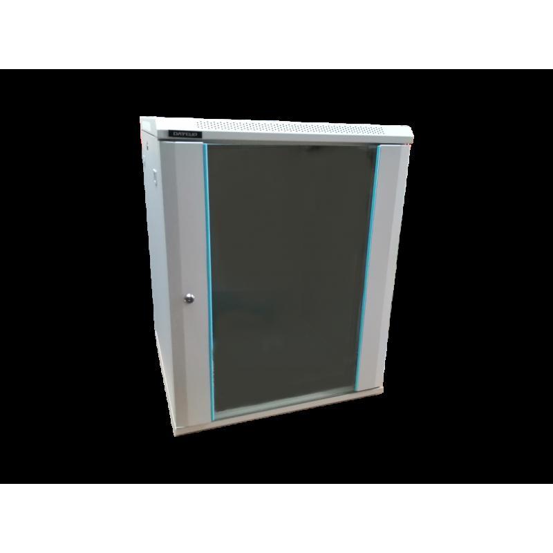 Rack 15U 600x600, montare pe perete, usa din sticla, panouri laterale detasabile si securizate, dezasamblat