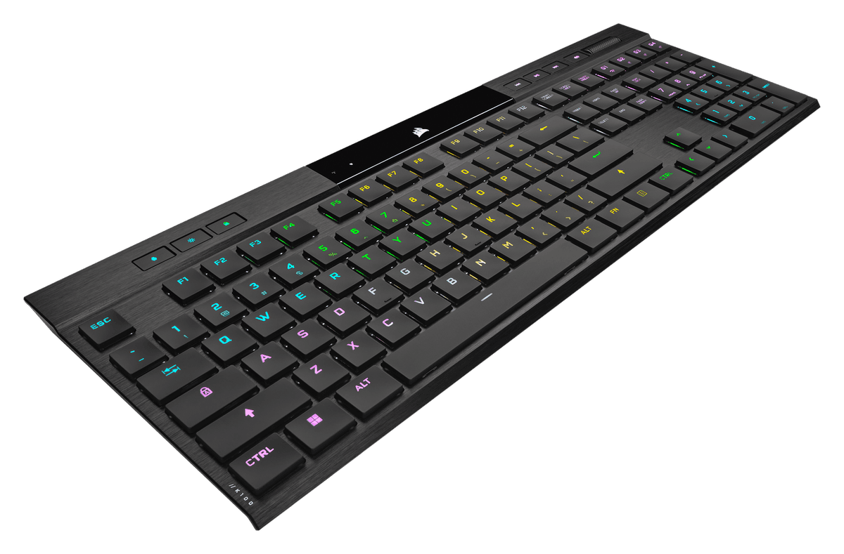 Tastatura Mecanica Gaming CORSAIR K100 AIR, RGB, Wireless, negru