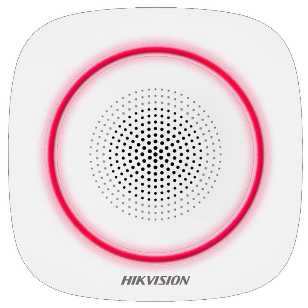 Sirena interior wireless AX PRO Hikvision DS-PS1-I-WE( Red indicator ) supporting 868MHz two-way communication via Cam-X