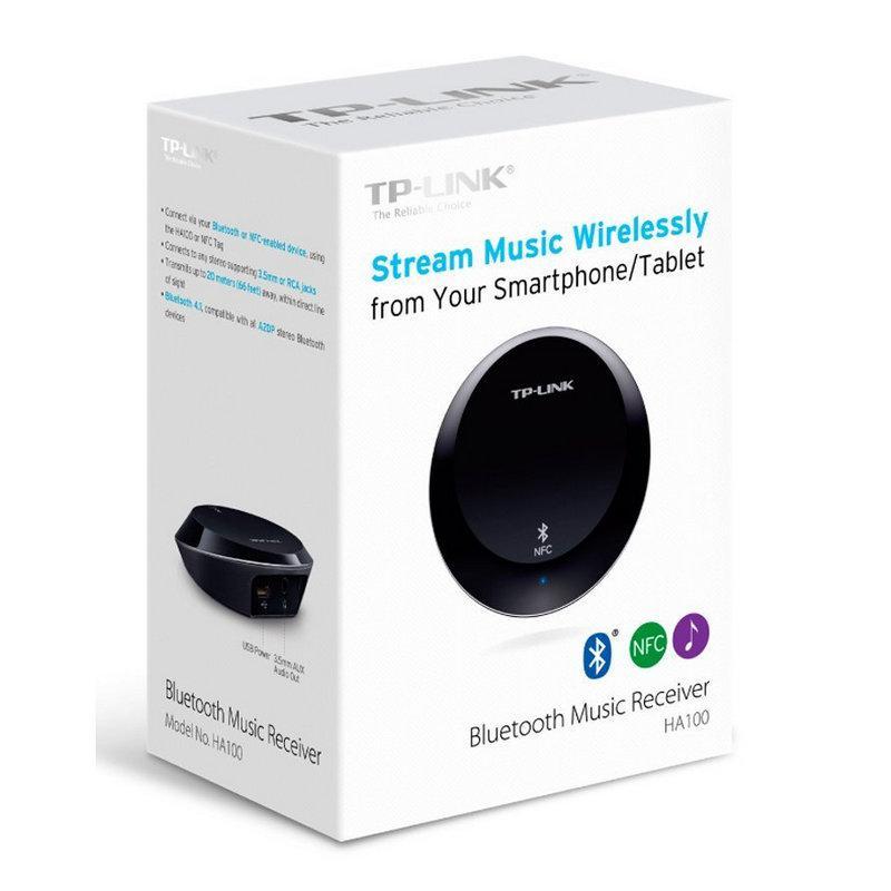 Bluetooth TP-LINK, HA100, Bluetooth Music Receiver, Power Adapter ,3.5mmto 3.5mm aux cable, 3.5mm to RCA cable, NFC tag