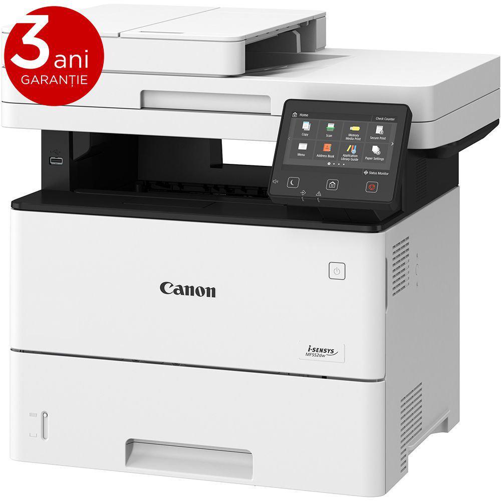 Multifunctional laser Canon MF552DW, format A4, Monocrom, Duplex, USB + LAN + Wi-Fi