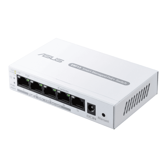 Asus EBP15 Switch 5 Porturi GBE, Smart managed, POE, Standarde retea: IEEE 802.1p, IEEE 802.1q, IEEE 802.3ab