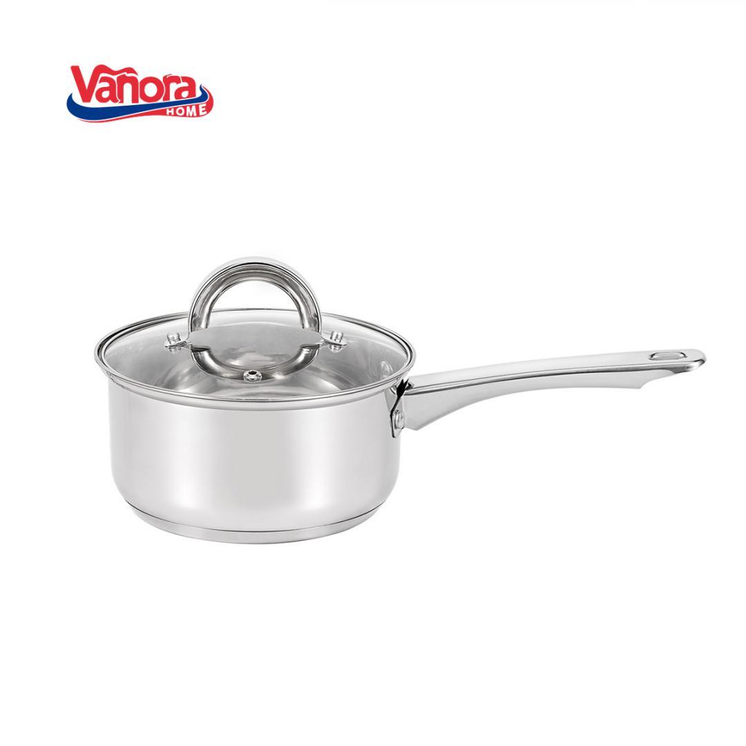 CASEROLA INOX CU CAPAC 16x7.5 CM, 1.5 L, MIKA