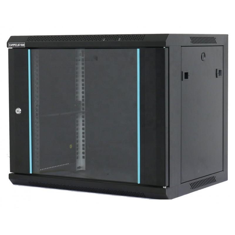 Rack 19'' 15U 600x450, de perete, usa din sticla, panouri detasabile si securizate, dezasamblat, capacitate 70kg