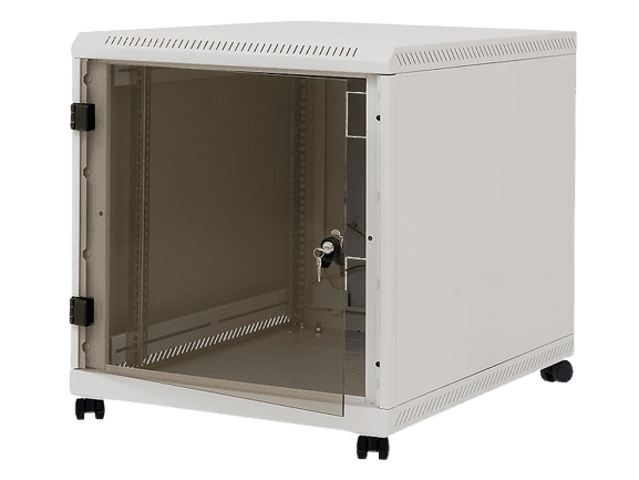 Rack de podea 19" Triton 12U 600x1000mm usa fata sticla panouri laterale/spate detasabile sectiuni pentru ventilatie