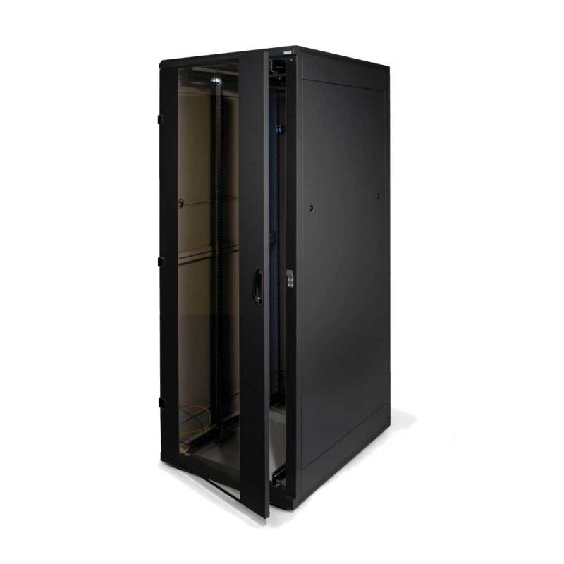 Rack de podea 19 Triton 42U 600x800mm usa fata sticla panouri laterale/spate detasabile sectiuni pentru ventilatie