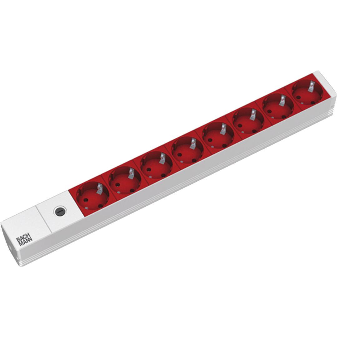 Bachmann IT PDU 8 x prize Schuko, in IEC C14 1U, impamantare, 16A/3600W, siguranta 10A,lungime cablu 2 metri, RAL 3020