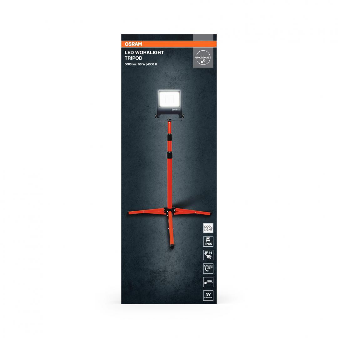 Proiector LED (lampa de lucru) cu stativ OSRAM Worklight Tripod, 50W,220-240V, 4500 lm, lumina neutra(4000K)