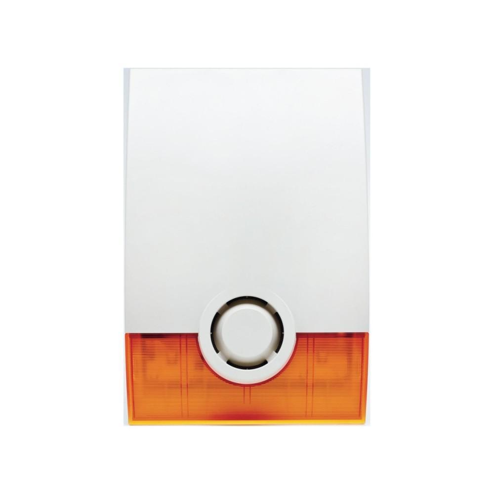 Sirena de exterior wireless cu flash Videofied OSX200, avertizare acustica si optica,nivel zgomot: 105dB @ 1 meter