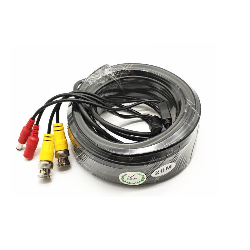 Cablu video si alimentare 20 metri LN-EC04-20M; conectori DC si BNC; Video Power: 26 AWG; Insulation: 1.3mm Colourless