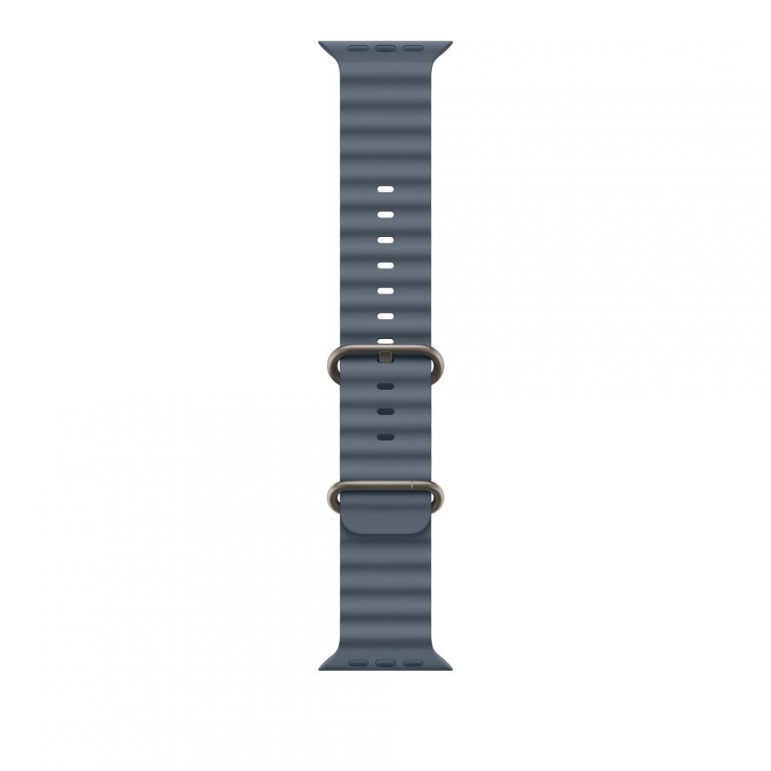 Curea pentru Apple Watch 49mm Anchor Blue Ocean Band Extension - Natural TitaniumFinish