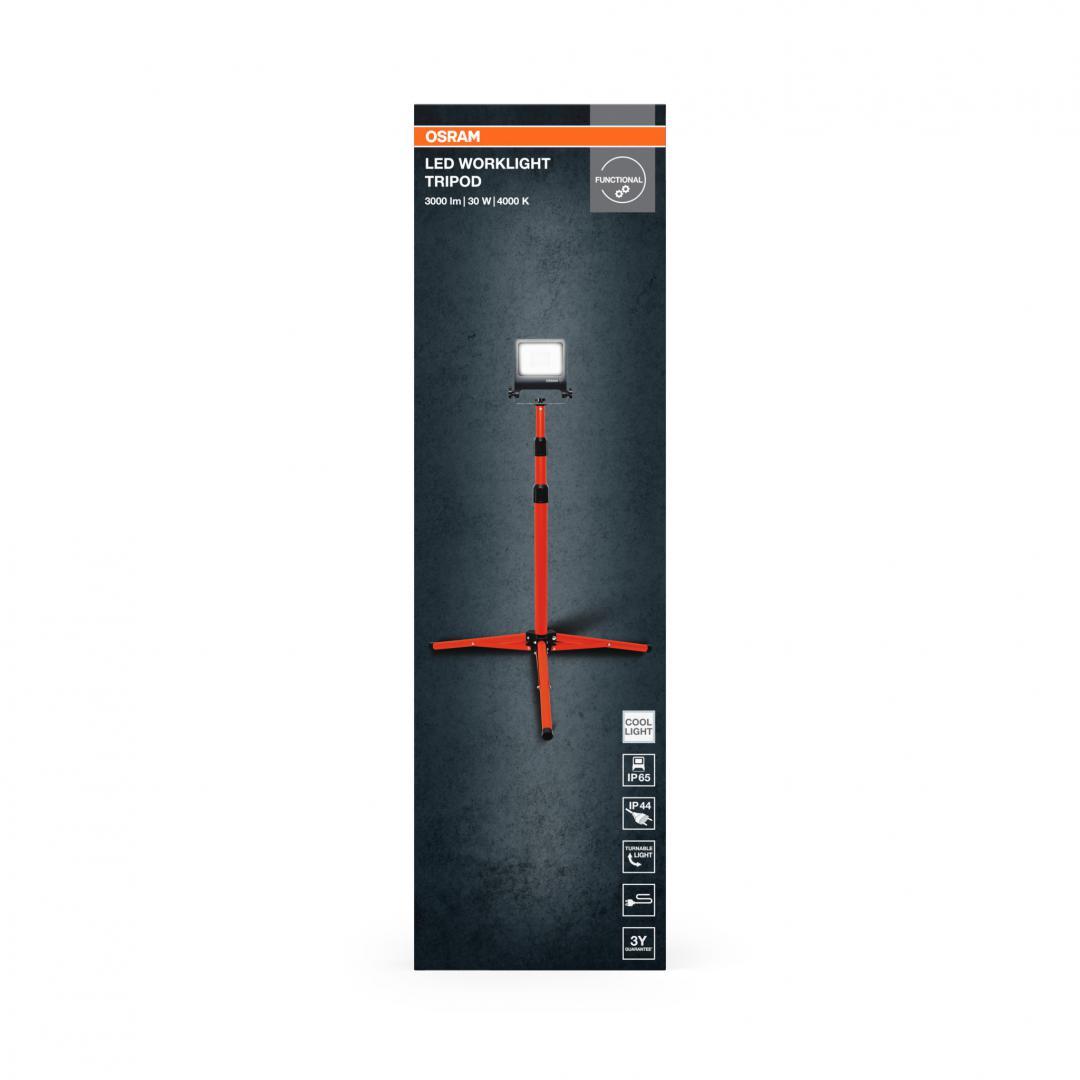 Proiector LED (lampa de lucru) cu stativ OSRAM Worklight Tripod, 30W,220-240V, 2700 lm, lumina neutra(4000K)