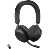 JABRA EVOLVE2 75, Link390a MS Stereo Black, EVOLVE2 75 headset Black MS