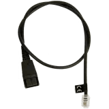 JABRA QD Cord to RJ10, straight, 0,5 meters, e.g. for Lucent Callmaster V, VI, Cisco 79xx and PLX A22