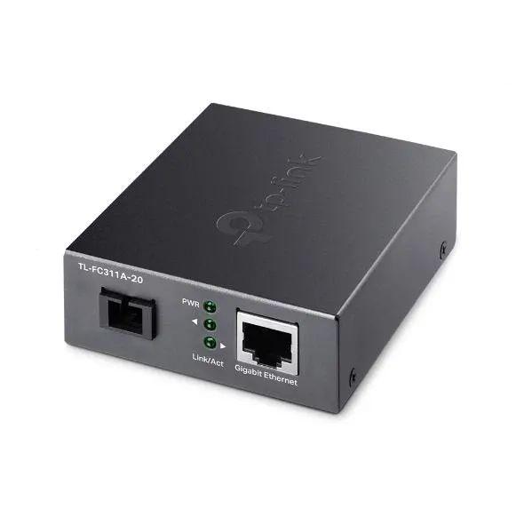 "10/100/1000 Mbps RJ45 to 1000 Mbps Single-mode SC WDM Bi-Directional Fiber Converter PORT: 1× Gigabit SC Port