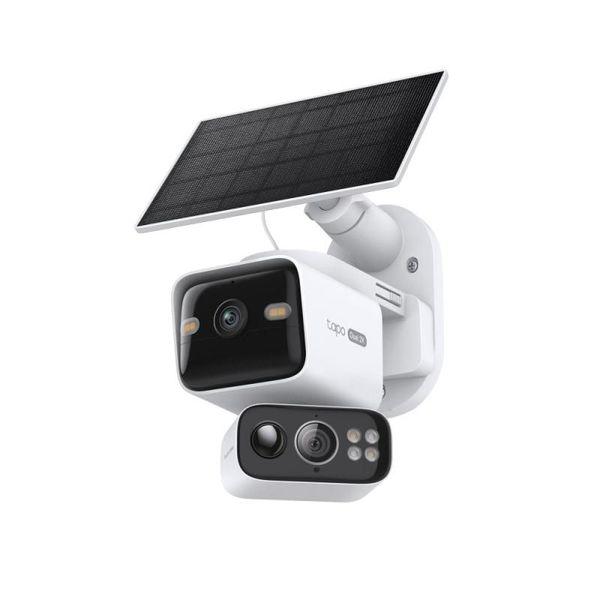 Solar-Powered Dual-Lens Pan/Tilt Cam kit, 1/2.8" Progressive Scan CMOS Sensor