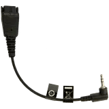 JABRA QD Cord to 2,5mm pin plug, angulate, 15cm, e.g. for Panasonic GB500, PLX CA40